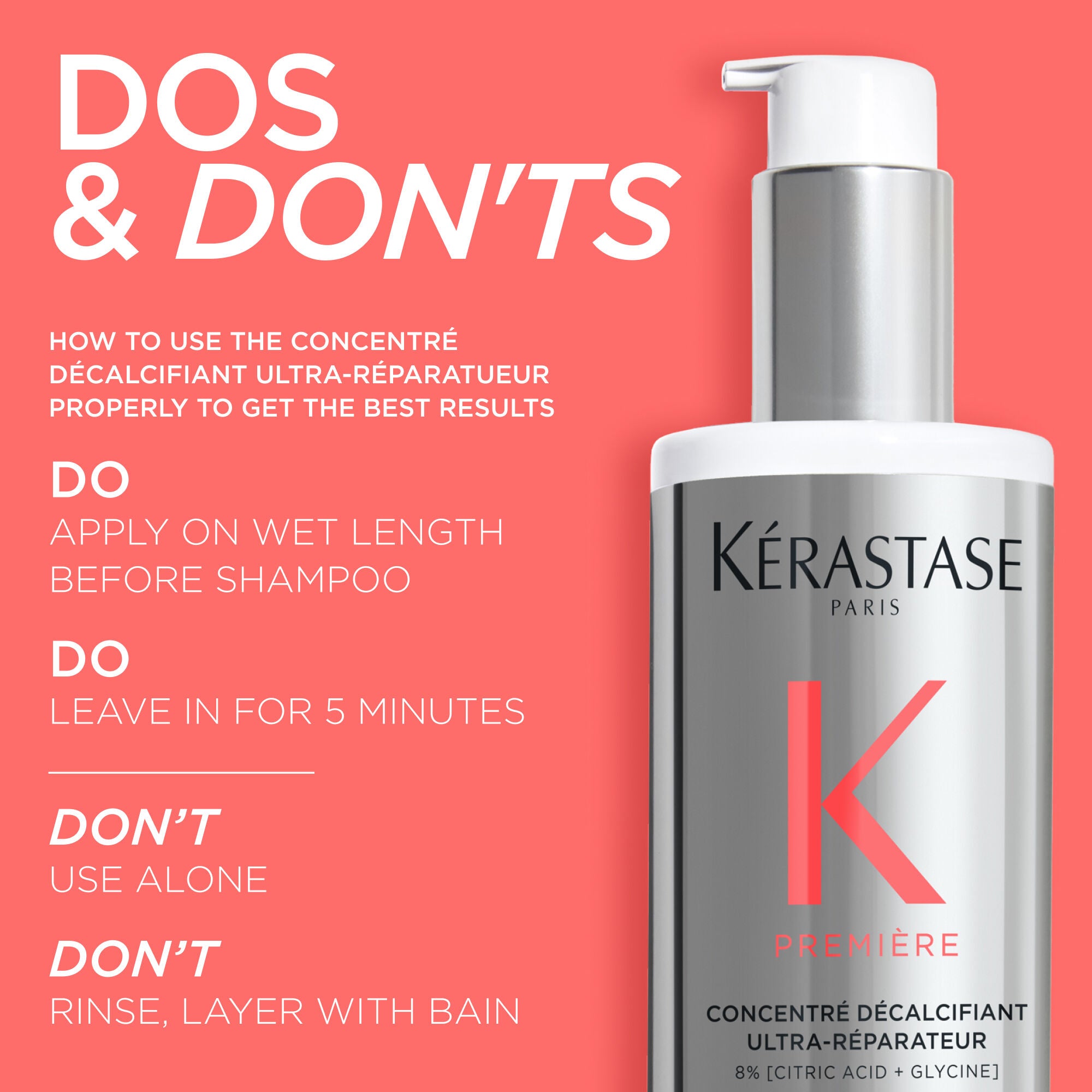 Concentré Décalcifiant Ultra-Réparateur Pre-Shampoo Treatment 250ml