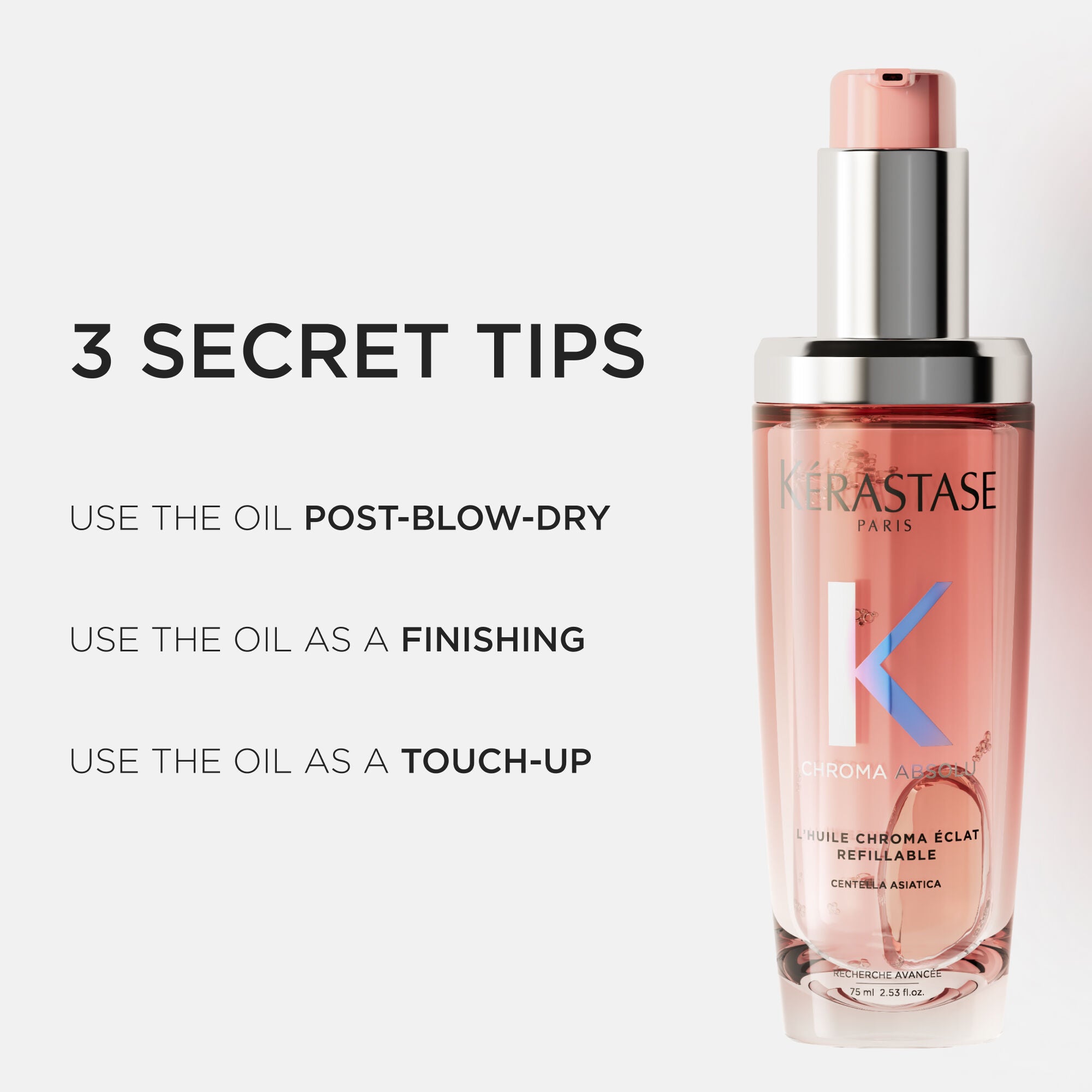 L'Huile Chroma Éclat Refillable Hair Oil 75ml