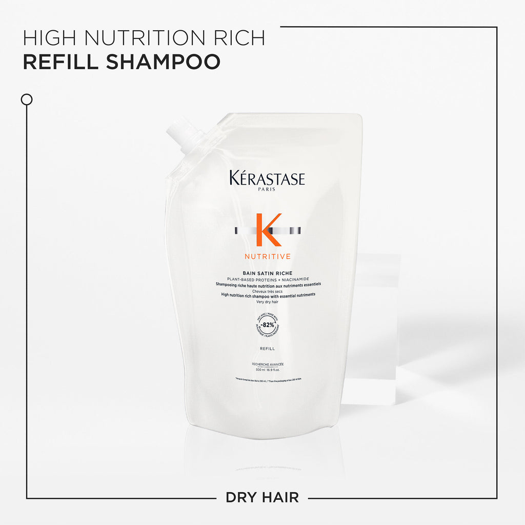BAIN SATIN RICHE NUTRITIVE SHAMPOO REFILL POUCH 500ml
