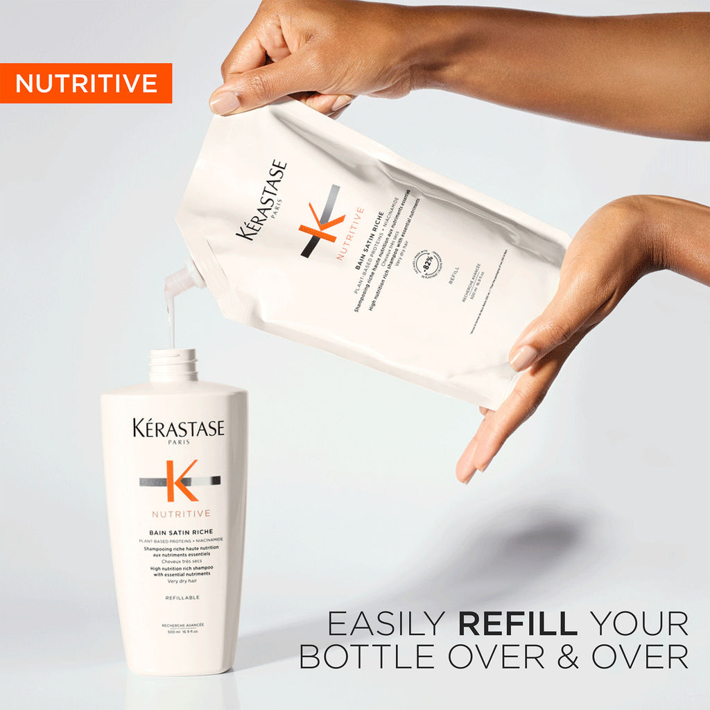 BAIN SATIN RICHE NUTRITIVE SHAMPOO REFILL POUCH 500ml